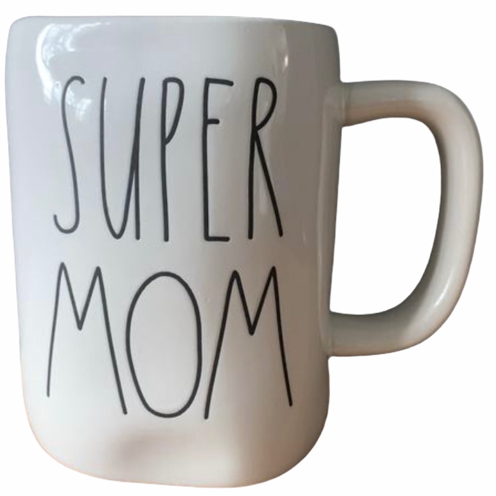 RAE DUNN Mug Super Mom Pink Center Coffee Tea Cup - Picture 2 of 6